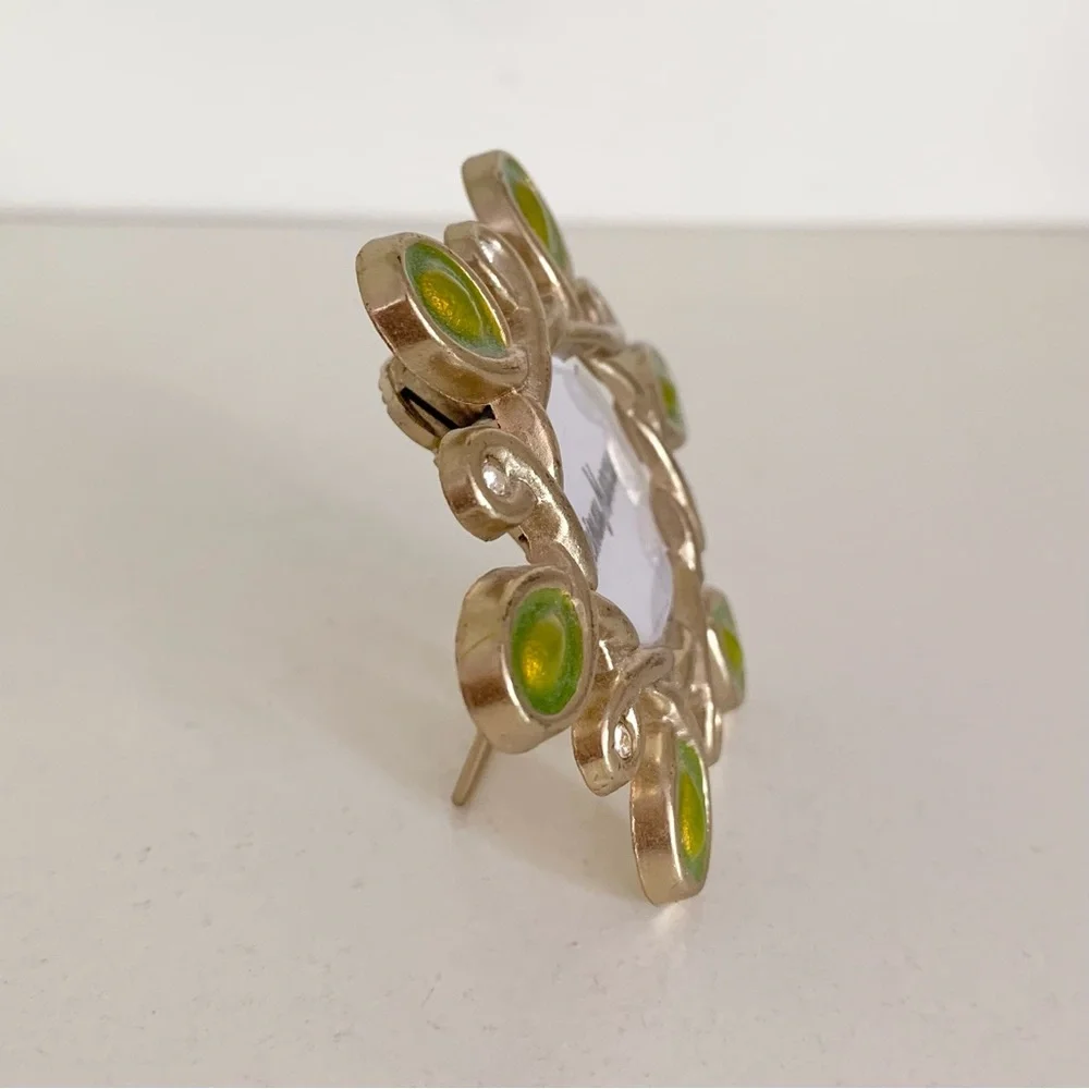 Jay strongwater crystal and enamel frame pin
